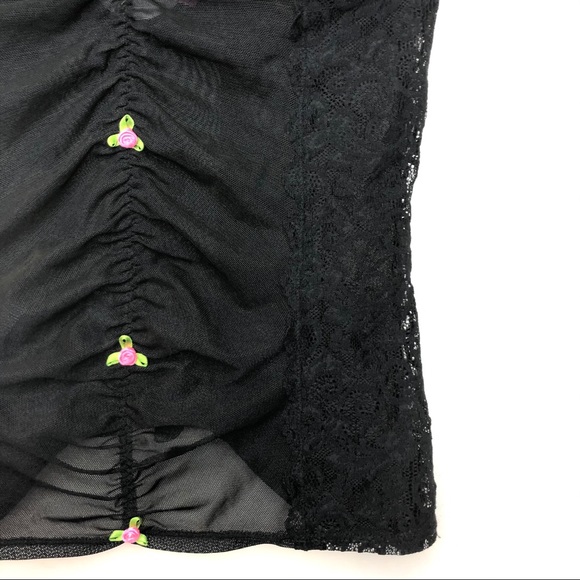 Vintage Betsey Johnson Rose Mesh Lace Corset Bra M - Picture 9 of 14